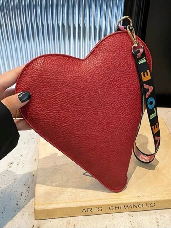Boutique Handbags - Red heart shaped wristlet